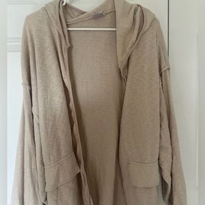 Urban Outfitters Out From Under Hooded Slouchy Cardigan Large Cream